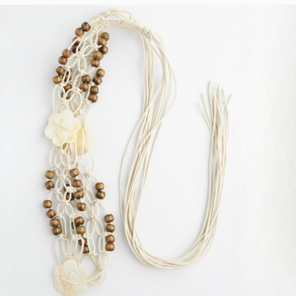 New scalloped shell macrame belt - Picture 6 of 9